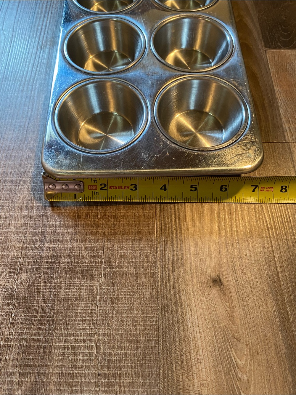 6-Cup Stainless Steel Muffin Pan Set in Silver - Non-Branded Vintage - Picture 6 of 6